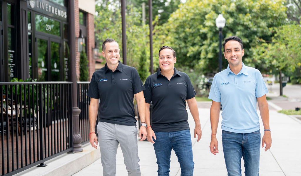 The three Angel brothers who founded AMA Builders, a family-owned Florida construction company